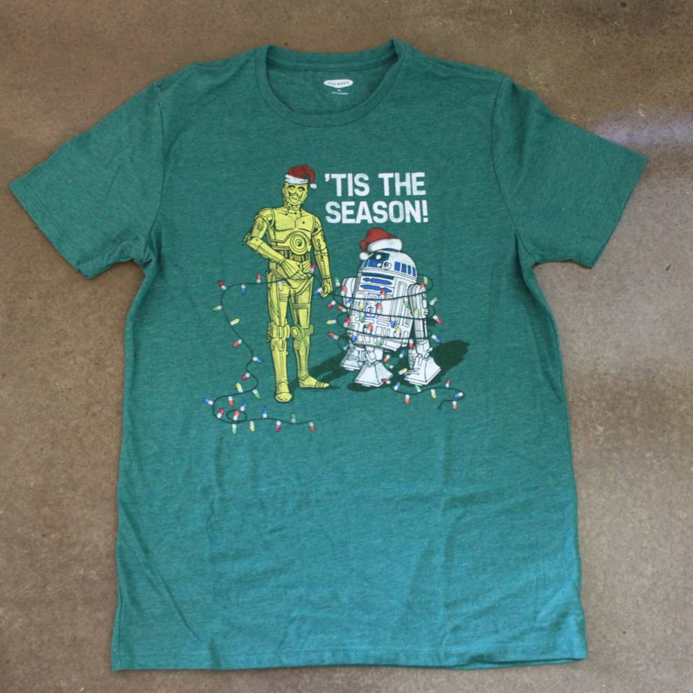 Old Navy Green Star Wars 'Tis The Season T-Shirt | Medium
